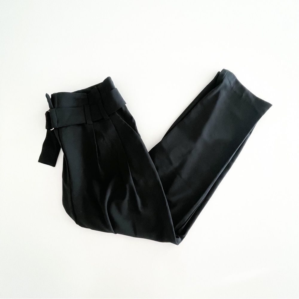 Molly Bracken Black High-Waist Trousers with Belt